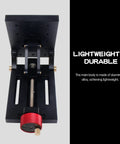 0 to 90 Degrees Tilt Stage With Pro Grade Precision Manual Angle Adjustment, Heavy Duty 6061 Aluminum Platform, Smooth Screw And Copper Nut Self Locking Mechanism For Drift Free, Stable Angles, Ideal For Microscopes, Cameras, And Labs. Black 150x100 mm tilt stage with red adjustment knob