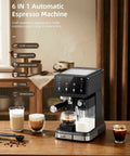Big Time 20 Bar Espresso Machine And 9 In 1 Coffee Maker With Glowing Led Panel Easy Steam Milk Frother Countertop Appliance For Rich Golden Foam Zero Stress Home Barista Setup Sweet Daily Grind on kitchen counter.