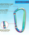 Colorful 3 Inch Aluminum Alloy Carabiner Clip With D Ring And Spring Snap Hook Grab And Go Keychain Clip for Keys and Backpacks