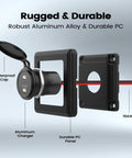 Dual USB C Car Charger Kit With 65W And 20W PD 3.0 Power Delivery, aluminum bezel, waterproof cap, and durable PC panel