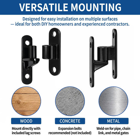 Beefy Heavy Duty Gate Hinges For Metal And Wood Fences, 304 Stainless Steel Construction, versatile mounting options