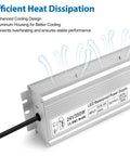 Heavy Duty 24V 350W LED Power Supply With IP67 Waterproof Build And Low Voltage Transformer AC To DC Converter showing aluminum housing for heat dissipation.