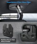Sun Visor Repair Kit For RAM 1500 2019-2023 And Dodge Ram 1500 Accessories Premium Aluminum Alloy Clip Restoration shown installed and reinforced.