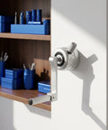 Balcony Garment Rack Crank Handle Replacement Tool With Ergonomic Design For Quick Fix Universal Compatibility With Indoor Drying Racks Single Hole Metal And Plastic Spare Part For Home Laundry, silver wall-mounted handle