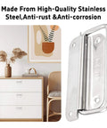Beefy 4 Inch 304 Stainless Steel Ring Pull Handles 2 Pack With Foldable Ring And Mounting Hardware For Cabinets Toolboxes