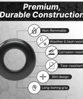 180-Piece Rubber Grommet Assortment Kit Bulk Pack With Multiple Hole Grommets In Various Sizes For Automotive Electrical And DIY Go-To Projects Durable Black Rubber Grommets For Wires And Cables, black rubber grommet close-up
