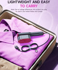2 In 1 Travel Steamer And Iron For Clothes With 15 Second Heat Up And 1200W Power in a suitcase with pink shirt, compact portable design