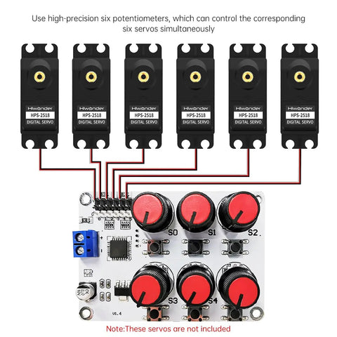 Six Channel Servo Tester And Motor Controller For RC Cars Planes And Robots With Centering Tool Over Current Protection