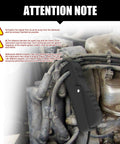 Inductive Pickup Clamp Lead for Automotive Multimeter Tachometer Sensor for Spark Plug Wire Gives You Engine RPM Readout From 600 To 12000 10 cm Detection Distance 400 Hz Max Frequency Ideal Companion For Automotive DMMs. clamp on spark plug wire in engine bay