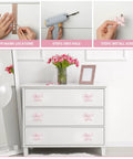 Installation guide for Eight Piece Pink Bow Dresser Knob Set Cast Iron Drawer Pulls For Cabinets And Wardrobes