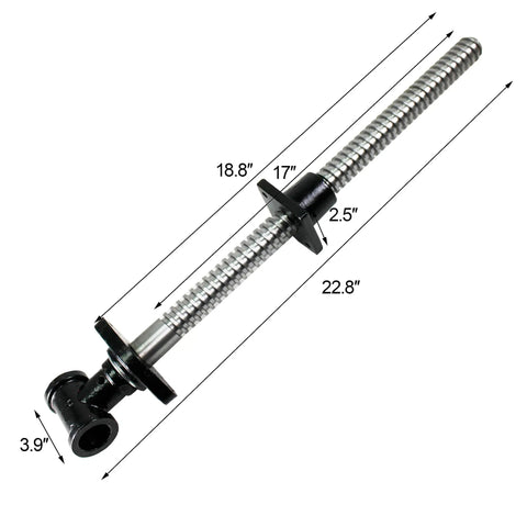 Beefy Heavy Duty Workbench Vise Screw With 3 TPI Acme Threads For 17 Inch Capacity Durable Cast Iron Build Accepts 1 Inch Handle