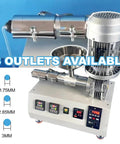 Ready To Roll Desktop 3D Printer Filament Maker Machine With Straightforward Diameter Tweaks And Top Notch Pid Temperature Regulation For Smooth Abs Tpu Petg Pellet Extrusion Work showcasing three outlets and control panels.