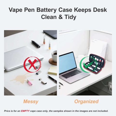 Vape Pen and 510 Battery Hard Shell Travel Pouch Waterproof Shockproof Pack Up Your Vapor Rig Smooth On The Go.
