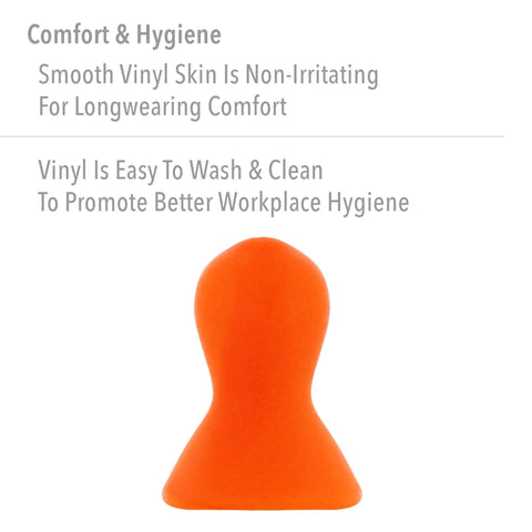 No Roll Design Reusable Earplugs For All Day Comfort, Bell Shaped Foam Ear Protection, 100 Pairs In Bright Orange, Easy Insertion, Custom Fit, Soft And Comfortable For Work, Travel, Sleep And Noise Reduction