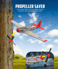 4 Channel RC Plane With 6 Axis Gyro, Easy To Fly For Beginners And Adults, Aerobatics Ready, red P51D Mustang in flight