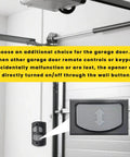 Replacement Deluxe Go To Wall Console Panel For Linear Garage Door Opener HAE00001 installed with garage door system