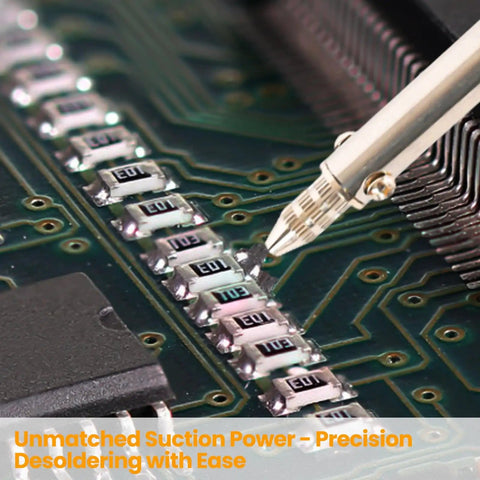 Dual Use 30W Electric Desoldering Gun Solder Sucker and Iron removing solder from circuit board with precision nozzle