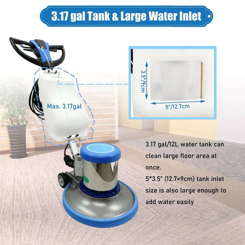 Beast Of A Floor Cleaning Machine With 17 Inch Cleaner And Polisher Industrial Ground Scrubber Buffer Heavy Duty Carpet Cleaner 110V
