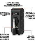Mustang Micro Plus Headphone Amplifier With Bluetooth Streaming, 25 Amp Models And 25 Effects, compact design with controls
