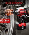 Cordless Three-Quarter Inch Beefy Torque Impact Wrench for Milwaukee 18V Batteries, 1850 ft-Lbs Brushless Motor in use