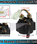 Heavy Duty Starter Solenoid Relay For 4 Stroke GY6 Engines 50cc To 250cc Fits ATV Scooter Dirt Bike Go Kart Quad Moped Pit Bike And Honda Roketa Taotao SunL Coolster SSR Clones Hassle Free Install, black relay with dimensions