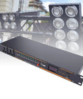 Heavy Duty 10 Outlet Power Sequencer Conditioner With Bright Digital Display, showing USB and power buttons, for studio use.
