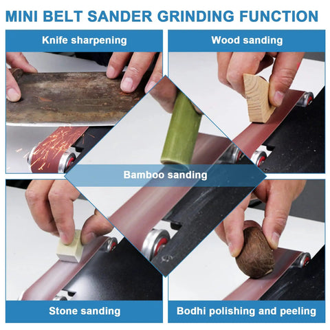 Compact All In One Table Saw And Belt Disc Sander Combo That DIYers Love 300W Power bamboo wood stone sanding functions