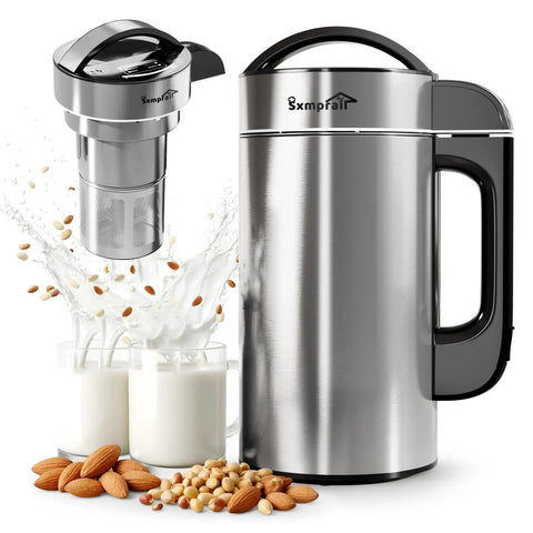 50oz Almond Milk Maker With Built In Strainer Filter For Smooth Plant Based Milk Soup And Juice In 6 To 7 Cup Batches, 304 Stainless Steel