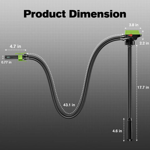 Product dimensions of Real Deal 3.2 Gpm Fuel Transfer Pump With Smart Auto Stop Nozzle And Heavy Duty Leak Resistant Housing