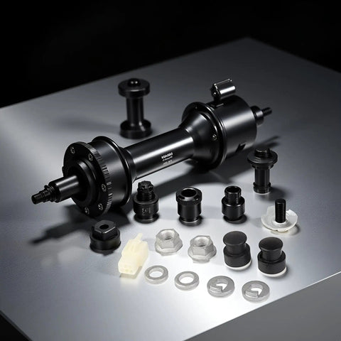 E Bike Hub Motor Axle Kit With 12mm Shaft Front Lock Nut Washer And Protective Cover for electric bicycle wheel assembly