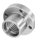 Heavy Duty Alloy Steel Wood Lathe Faceplate With 2 Inch Build Fits 1 X 8 TPI Spindle close-up showing threaded interior design.