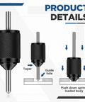 Diagram showing Universal Transfer Punch and Center Aligning Tool with hardened steel pin for precise marking in metalwork.