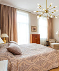 Sputnik Style 15 Light Modern Chandelier With Adjustable Arms In Anti Rust Gold Finish for bedroom lighting