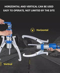 Industrial Grade Hydraulic Gear Puller 10 Ton 22000 Lbs Adjustable 2 or 3 Jaw Bearing Hub Separator Tool Kit For Auto Mechanics Who Want Rock Solid Strength In Garage Shop Skips Overpriced Brands For Getting Work Done Properly, horizontal and vertical use