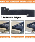 Universal Tapping Block For Vinyl Plank And Laminate Flooring With 3 Edges, Durable HDPE Construction, showing edge details.