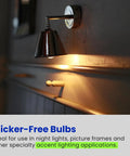 Wall-mounted 7.5 Watt E26 Base S11 Frost LED Light Bulb Soft White 2700K Non Dim energy efficient for night lights