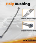 Rear Adjustable Track Bar For Jeep Wrangler TJ 1997 2006 Fits 1 To 6 Inch Lift Direct Replacement To Stop Axle Lateral Movement And Boost On Trail Handling For Rough Roads And Everyday Rock Crawling, poly bushing, grey powder coat