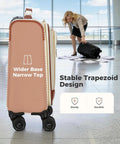 Underseat Carry On Luggage For Women Lightweight 19 Inch Multi Compartment Travel Bag With 360 Degree Wheels airport view