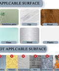 Applicable and non-applicable surfaces for Two Sided Mounting Putty Dots For Wall Hanging Crafts And Party Decor, Clean Removable Poster Tack