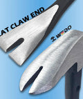 Flat claw end of Heavy Duty Pry Bar Nail Puller 8 Inch Crowbar Cats Paw Nail Remover High Carbon Steel Claw Bar Tool