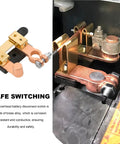 Heavy Duty Knife Blade Battery Cutoff Switch 12V 24V Negative Terminal For Cars RVs And Boats Shut Down Your Rig Securely With This Horizontal Top Post Mount on battery terminal.