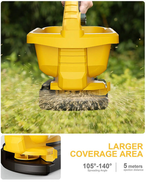 Handheld Cordless Power Spreader For Lawn Care Compatible With Dewalt 20V Battery Not Included Tool spreading grass seed