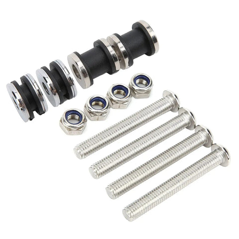 Detachable Motorcycle Docking Hardware Kit, Steel Chrome Plated Screws, Replacement for 883, 1200, and XL Models (2004-2017) components shown