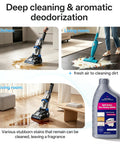 Vacuum and mop using 70.54 Fl Oz All Purpose Cleaner For Robot Vacuums And Mops With Low Foam Formula Boss Level Stain Removal
