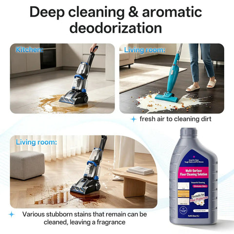 Vacuum and mop using 70.54 Fl Oz All Purpose Cleaner For Robot Vacuums And Mops With Low Foam Formula Boss Level Stain Removal