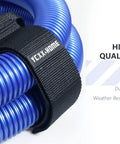 Two Pack Heavy Duty Cord Storage Wrap Holder With Hook And Loop Strap for cords and hoses weather resistant close-up view