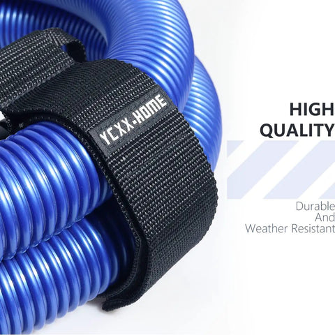 Two Pack Heavy Duty Cord Storage Wrap Holder With Hook And Loop Strap for cords and hoses weather resistant close-up view