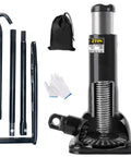 Heavy Duty Mechanical Screw Truck Jack Oil Free Build Featuring Precision Steel Gears 2 Ton 4000 Lb Capacity tools and gloves setup.