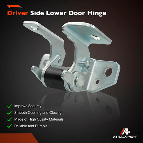 Premium Steel Lower Door Hinge Driver Side Left Front with strong steel construction, designed for Dodge Charger and Jeep Grand Cherokee.
