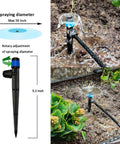 Smart Drip Irrigation Kit With Water Timer, 162 Feet System, adjustable sprinkler nozzle watering soil and plants